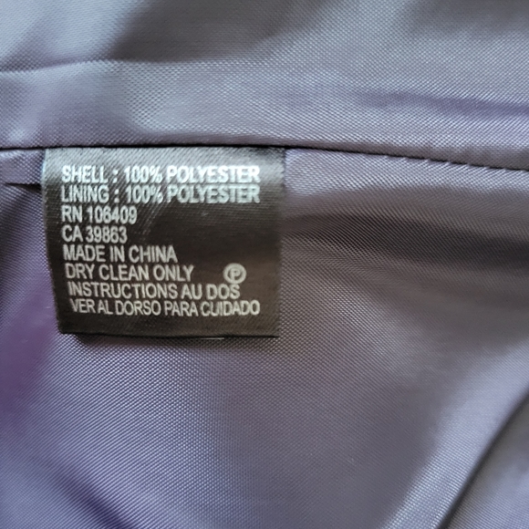 Tahari purple-brown skirt suit - straight midi skirt, hidden jacket closure 14P - Picture 11 of 17